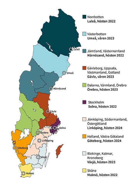 Kartbild av Sverige