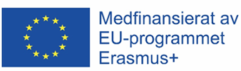 EU:s logo, medfinansierat av EU-programmet Erasmus plus